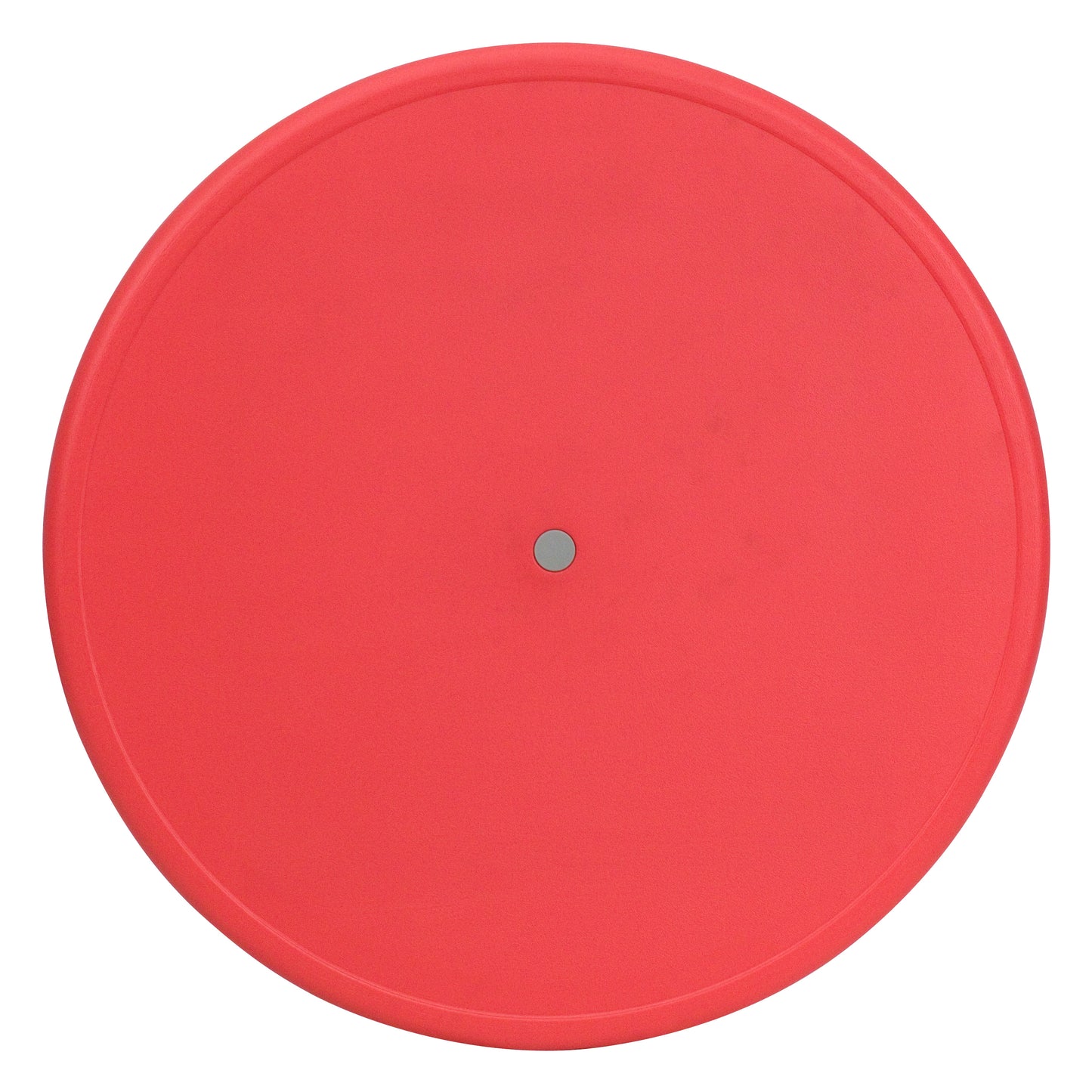 Wren 33'' Round Red Plastic Height Adjustable Activity Table