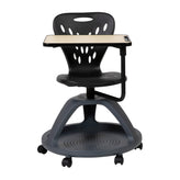 Laikyn Black Mobile Desk Chair with 360 Degree Tablet Rotation and Under Seat Storage Cubby