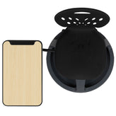 Laikyn Black Mobile Desk Chair with 360 Degree Tablet Rotation and Under Seat Storage Cubby