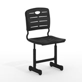 Nila Adjustable Height Black Student Chair with Black Pedestal Frame for School, Classroom, Remote Learning