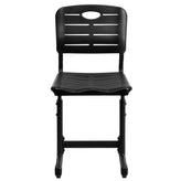 Nila Adjustable Height Black Student Chair with Black Pedestal Frame for School, Classroom, Remote Learning