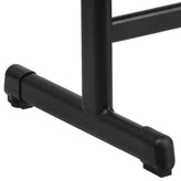 Billie Student Desk with Grey Top and Adjustable Height Black Pedestal Frame
