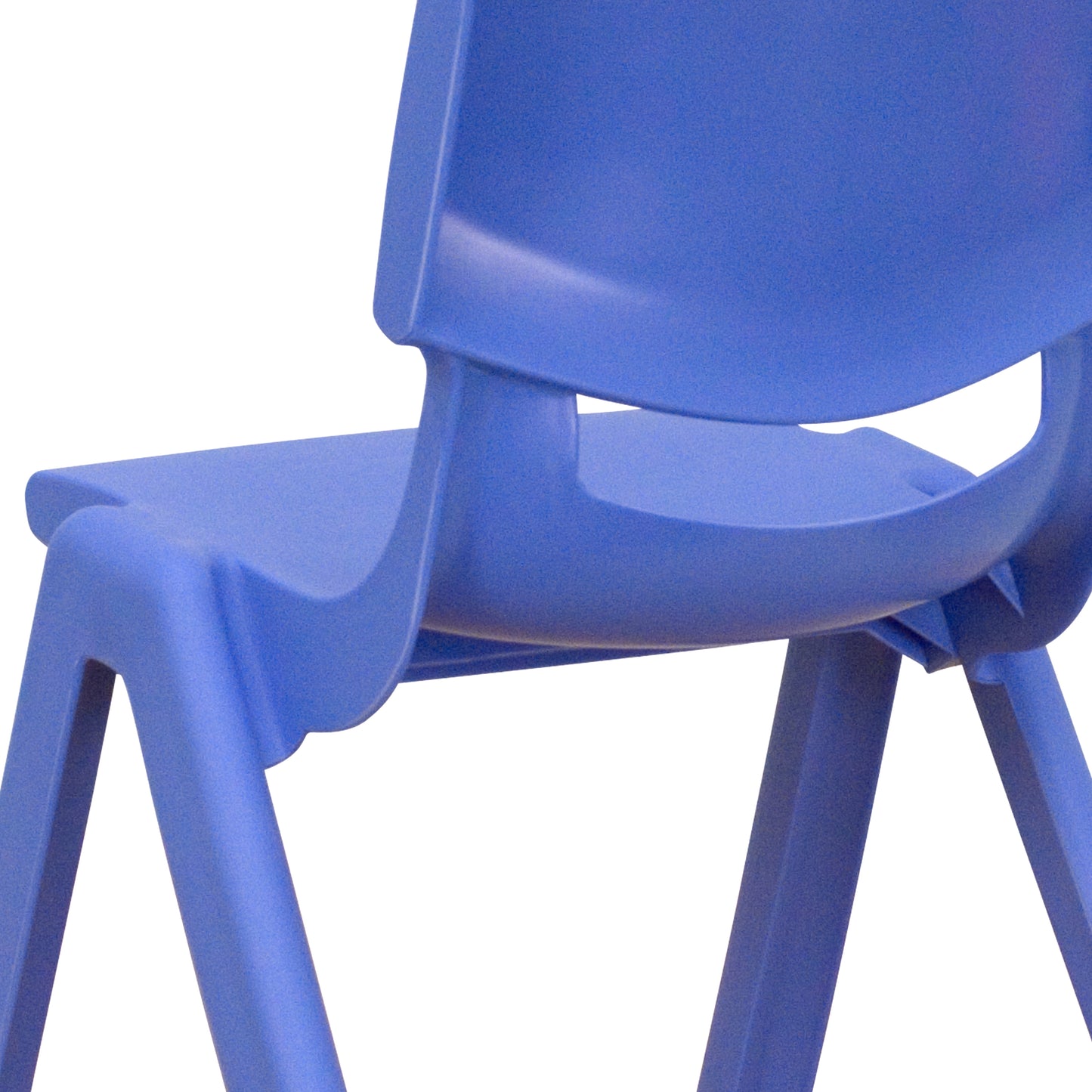Emmy Adjustable Kids Activity Table Set – 23.6" x 47.25" Blue/Gray Plastic Table with 6 Blue Chairs – Classroom & Daycare Table for Toddlers & Kids