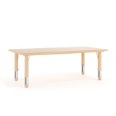 Wren Adjustable Height Kids Activity Table, Natural Plastic, 23.6"W x 47.25"L, Rectangular, Table Only