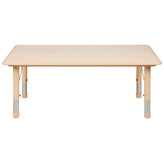 Wren Adjustable Height Kids Activity Table, Natural Plastic, 23.6"W x 47.25"L, Rectangular, Table Only