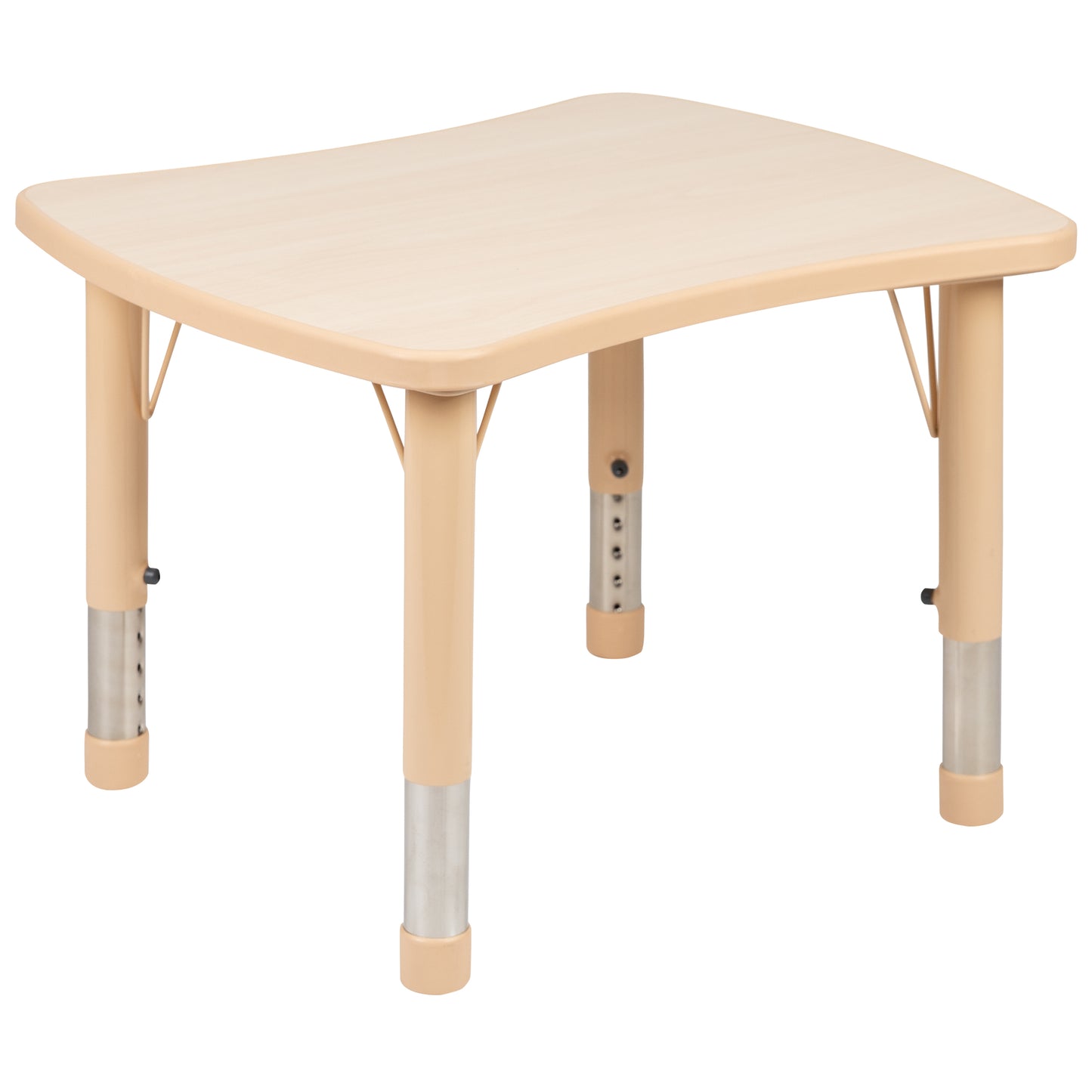 Wren 21.875"W x 26.625"L Rectangular Natural Plastic Height Adjustable Activity Table