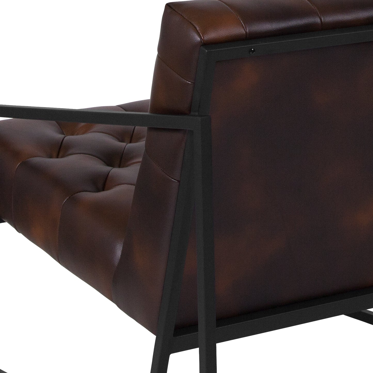 HERCULES Madison Series Bomber Jacket LeatherSoft Tufted Lounge Chair