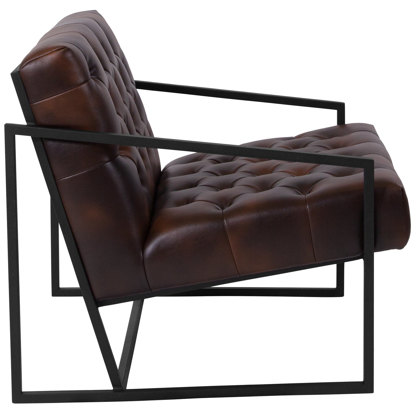 HERCULES Madison Series Bomber Jacket LeatherSoft Tufted Lounge Chair