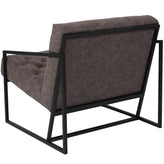 HERCULES Madison Series Retro Gray LeatherSoft Tufted Lounge Chair