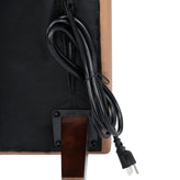 HERCULES Artemis 3 Piece Cognac LeatherSoft Reception Set, 8 AC Outlets/4 USB/4 USB-C Ports and Solid Walnut Wood Legs with Adjustable Floor Glides