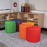 Nicholas Soft Seating Flexible Moon for Classrooms and Common Spaces - 18" Seat Height (Orange)