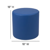 Nicholas Soft Seating Flexible Circle for Classrooms and Common Spaces - 18" Seat Height (Blue)