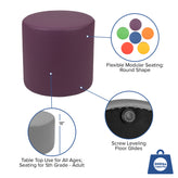 Nicholas Soft Seating Flexible Circle for Classrooms and Common Spaces - 18" Seat Height (Purple)