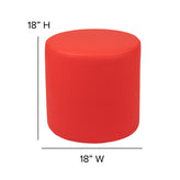 Nicholas Soft Seating Flexible Circle for Classrooms and Common Spaces - 18" Seat Height (Red)