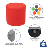 Nicholas Soft Seating Flexible Circle for Classrooms and Common Spaces - 18" Seat Height (Red)
