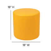 Nicholas Soft Seating Flexible Circle for Classrooms and Common Spaces - 18" Seat Height (Yellow)