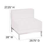 HERCULES Imagination Series Contemporary Melrose White LeatherSoft Middle Chair