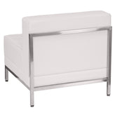 HERCULES Imagination Series Contemporary Melrose White LeatherSoft Middle Chair