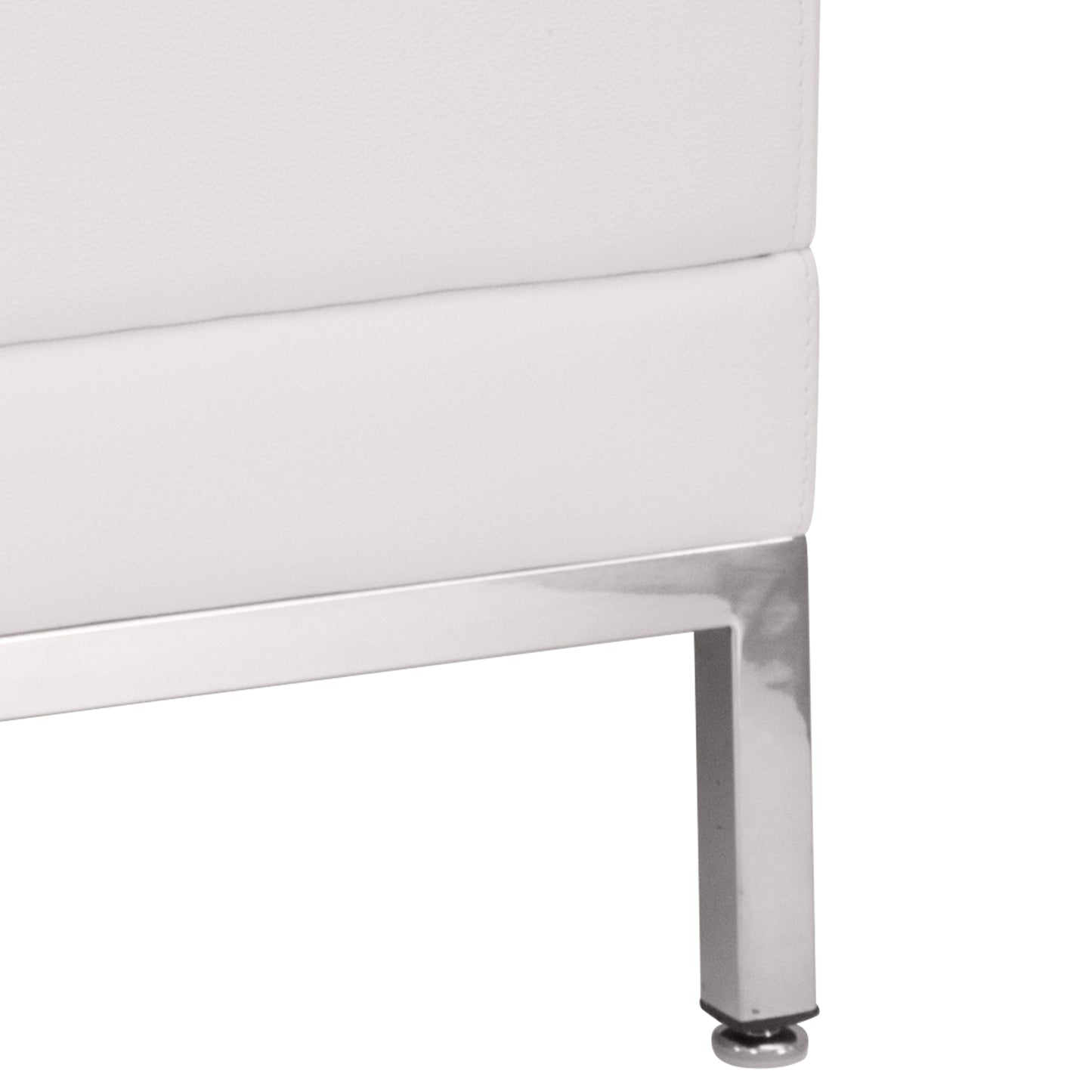 HERCULES Imagination Series Contemporary Melrose White LeatherSoft Middle Chair