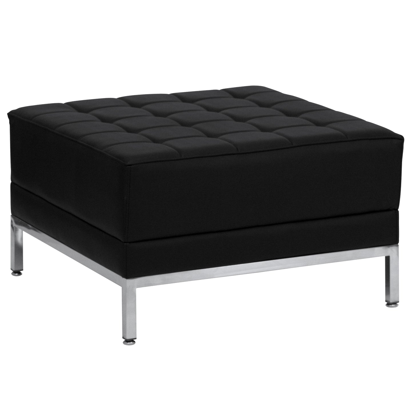 HERCULES Imagination Series Black LeatherSoft Sofa & Lounge Chair Set with Ganging Clips 5 Pieces