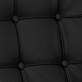 HERCULES Lacey Series Contemporary Black LeatherSoft Chair with Stainless Steel Frame