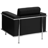 HERCULES Lesley Series Contemporary Black LeatherSoft Chair with Encasing Frame