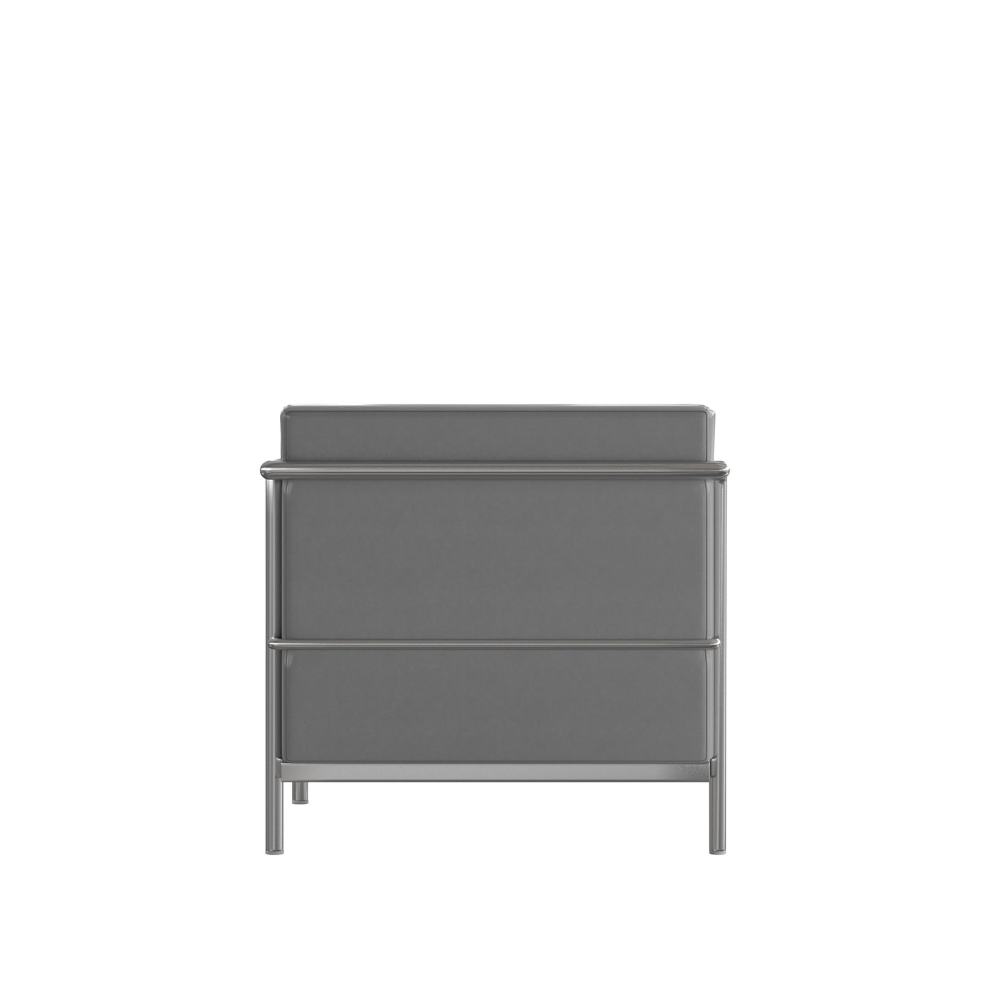 Hercules Regal Series Contemporary Gray LeatherSoft Sofa with Encasing Frame