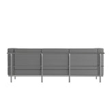 Hercules Regal Series Contemporary Gray LeatherSoft Sofa with Encasing Frame