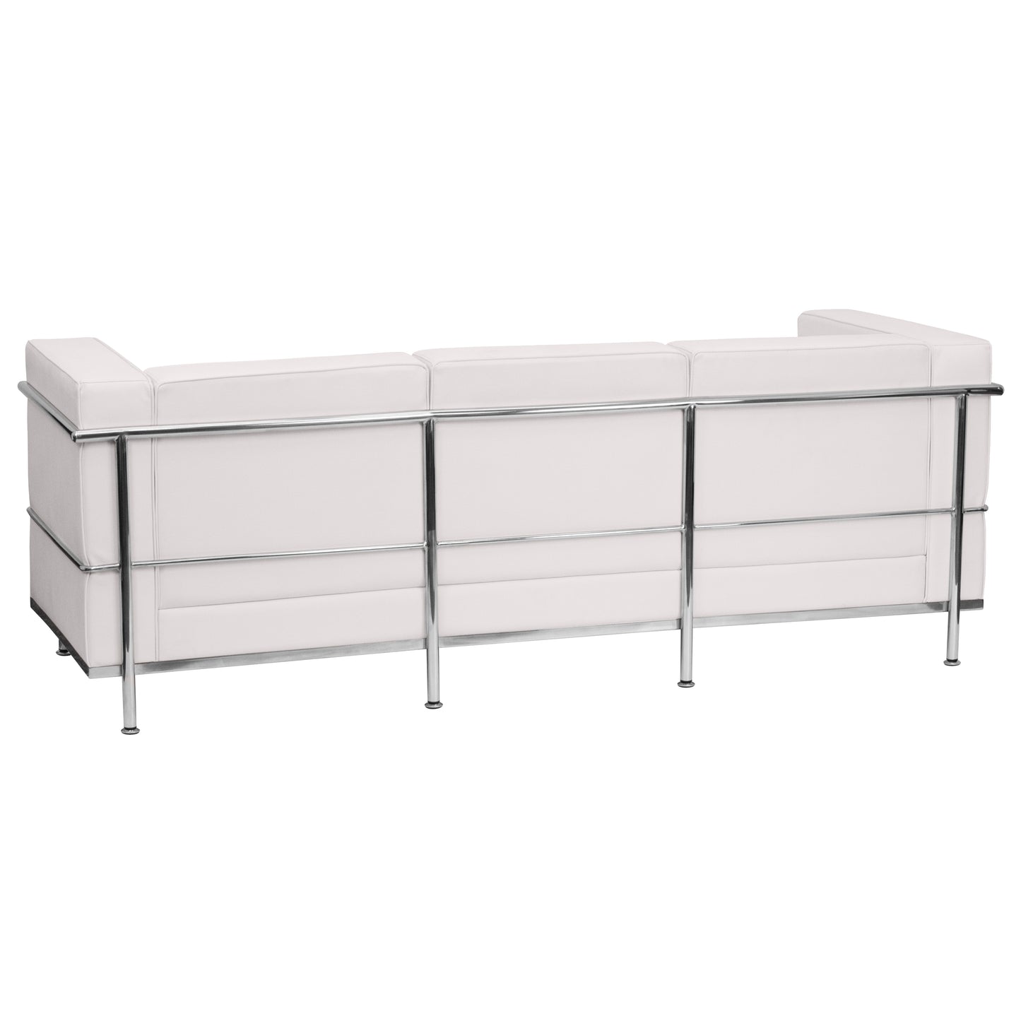 HERCULES Regal Series Contemporary Melrose White LeatherSoft Sofa with Encasing Frame