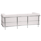 HERCULES Regal Series Contemporary Melrose White LeatherSoft Sofa with Encasing Frame
