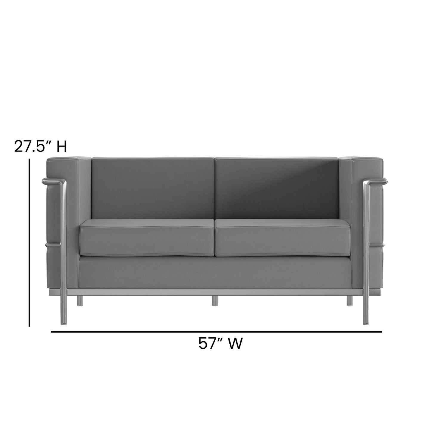 HERCULES Regal Series Reception Set in Gray LeatherSoft