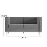 HERCULES Regal Series Reception Set in Gray LeatherSoft