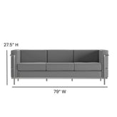 HERCULES Regal Series Reception Set in Gray LeatherSoft