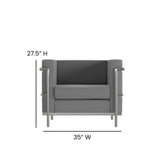 HERCULES Regal Series Reception Set in Gray LeatherSoft