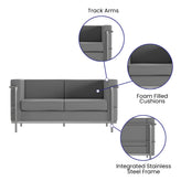 HERCULES Regal Series Reception Set in Gray LeatherSoft