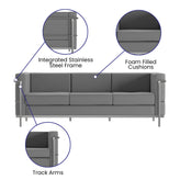 HERCULES Regal Series Reception Set in Gray LeatherSoft