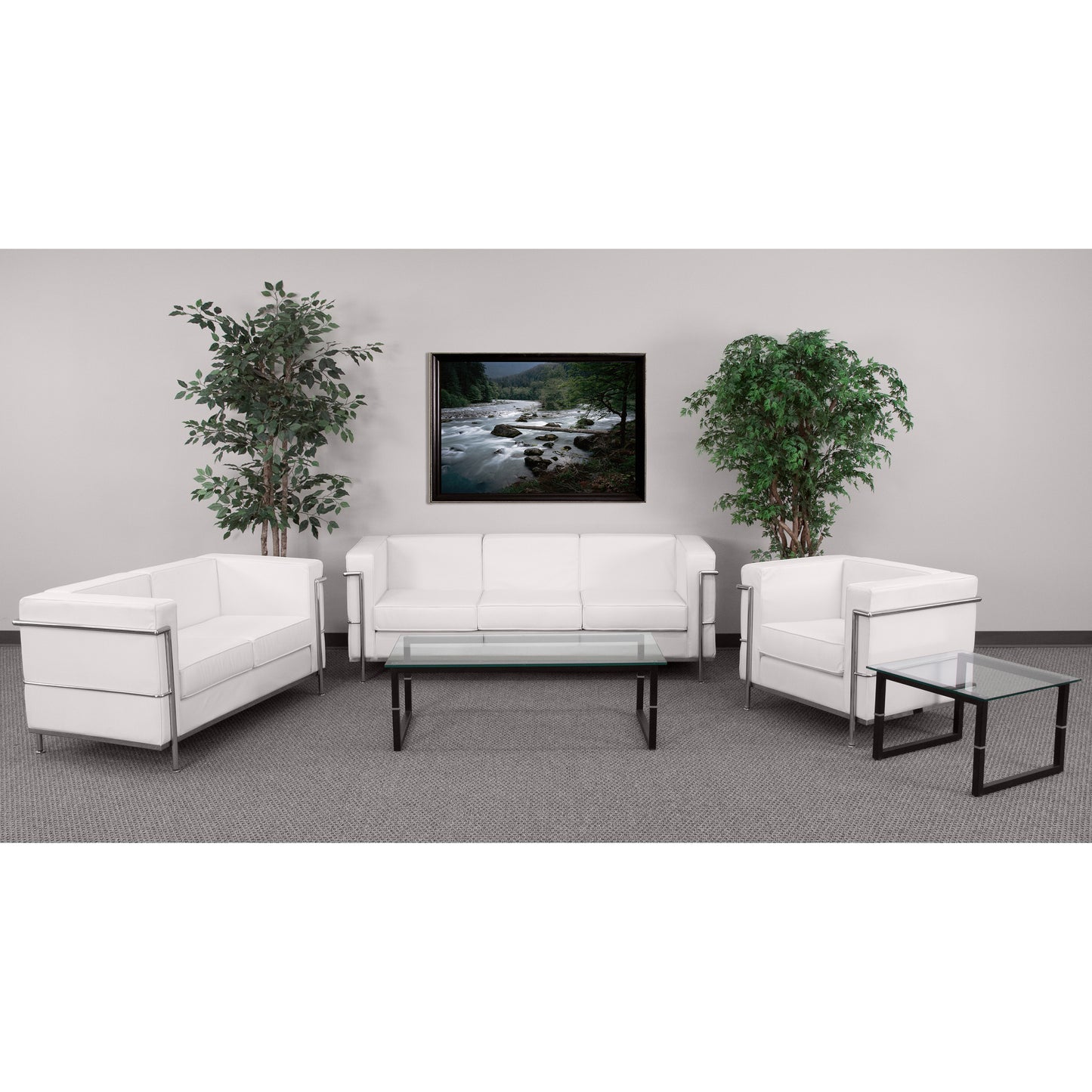 HERCULES Regal Series Reception Set in Melrose White LeatherSoft