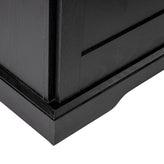 Harrison 36" Wide Rustic Farmhouse Storage Cabinet Bookcase with Sliding Barn Door and 4 Adjustable and 2 Fixed Shelves in Black