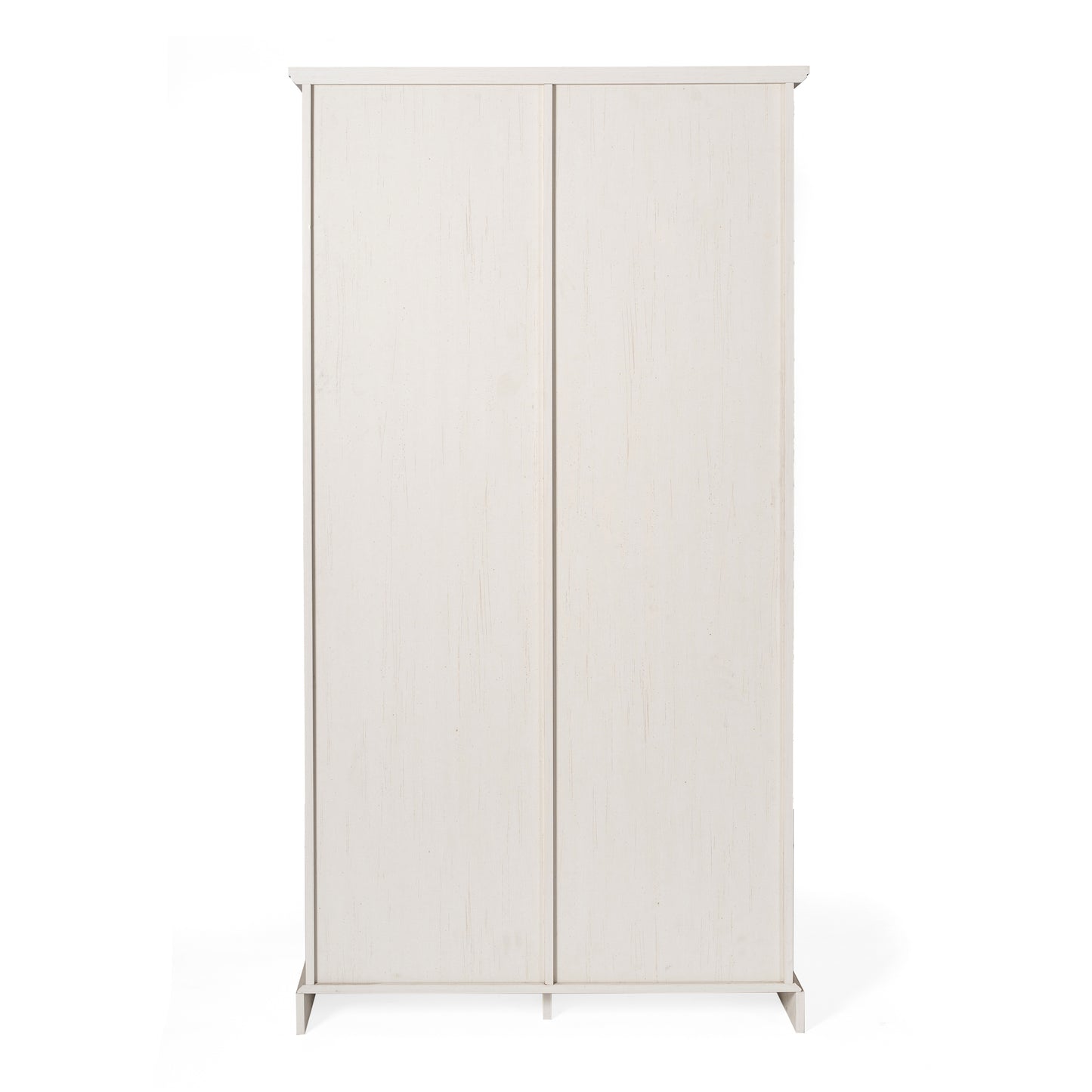 Harrison 36" Wide Rustic Farmhouse Storage Cabinet Bookcase with Sliding Barn Door and 4 Adjustable and 2 Fixed Shelves in White