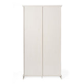 Harrison 36" Wide Rustic Farmhouse Storage Cabinet Bookcase with Sliding Barn Door and 4 Adjustable and 2 Fixed Shelves in White