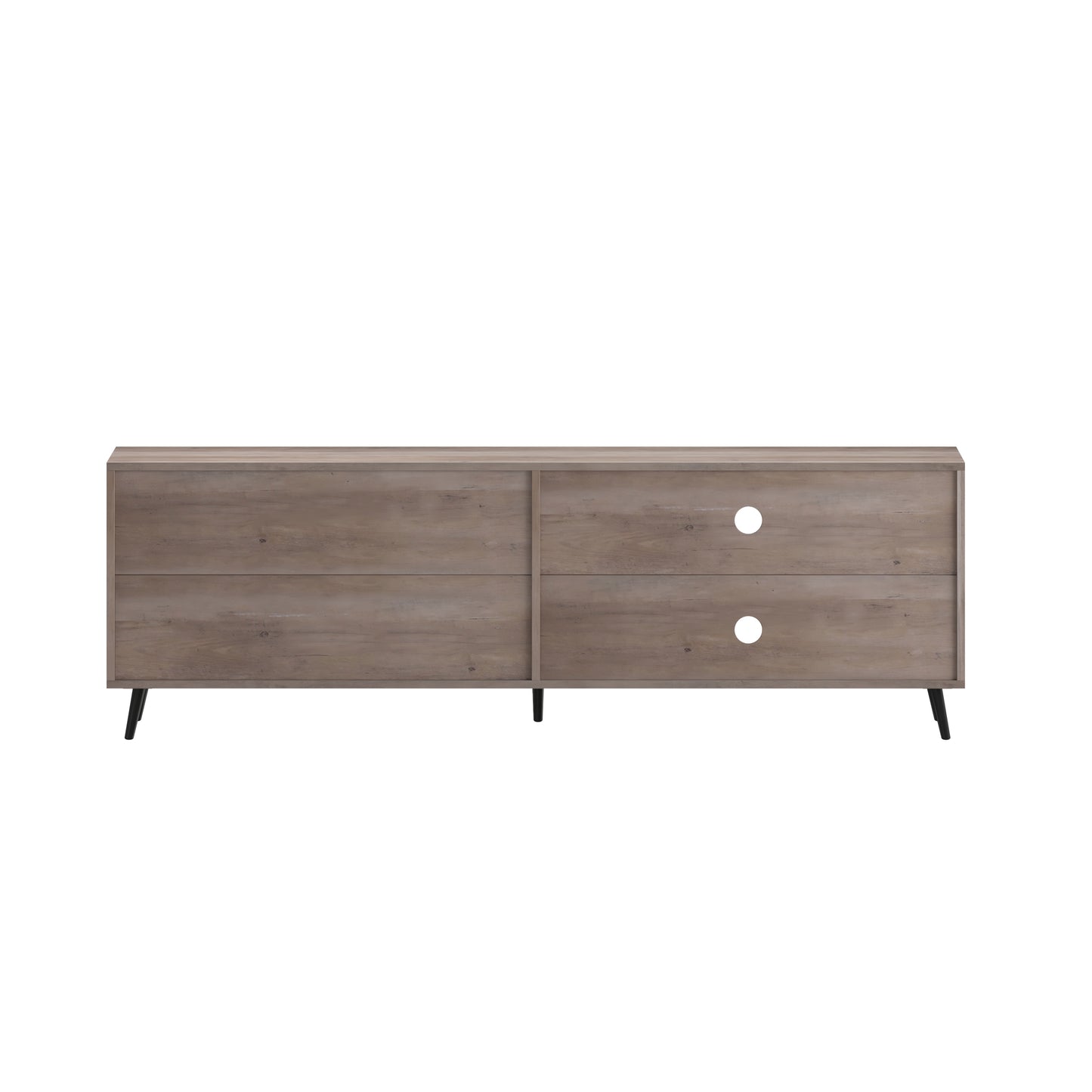 Nelson 65" Mid Century Modern TV Stand for up to 60" TV's with Adjustable Shelf and Storage Drawers, Walnut
