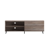 Nelson 65" Mid Century Modern TV Stand for up to 60" TV's with Adjustable Shelf and Storage Drawers, Walnut