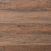 Wyatt Modern Farmhouse Wooden 2 Tier End Table with Black Metal Corner Accents and Cross Bracing, Rustic Oak
