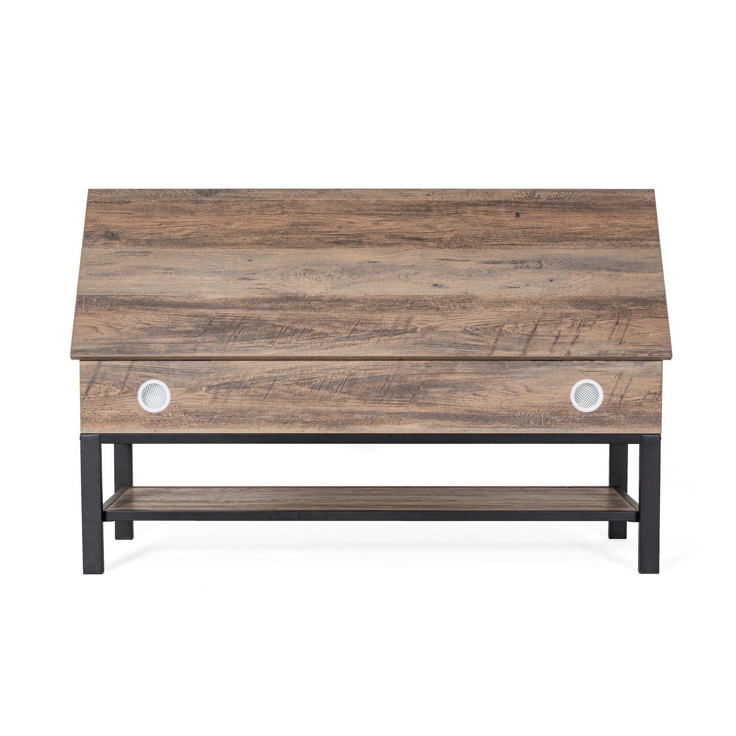 Wyatt Farmhouse Entryway Storage Bench with Lower Shelf Perfect for Entryway, Mudroom, or Bedroom in Gray Wash