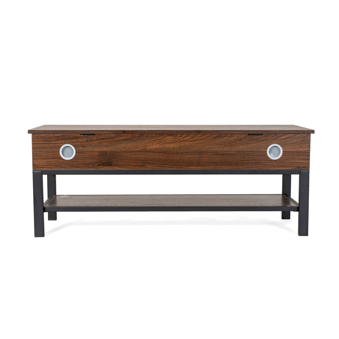 Wyatt Farmhouse Entryway Storage Bench with Lower Shelf Perfect for Entryway, Mudroom, or Bedroom in Walnut