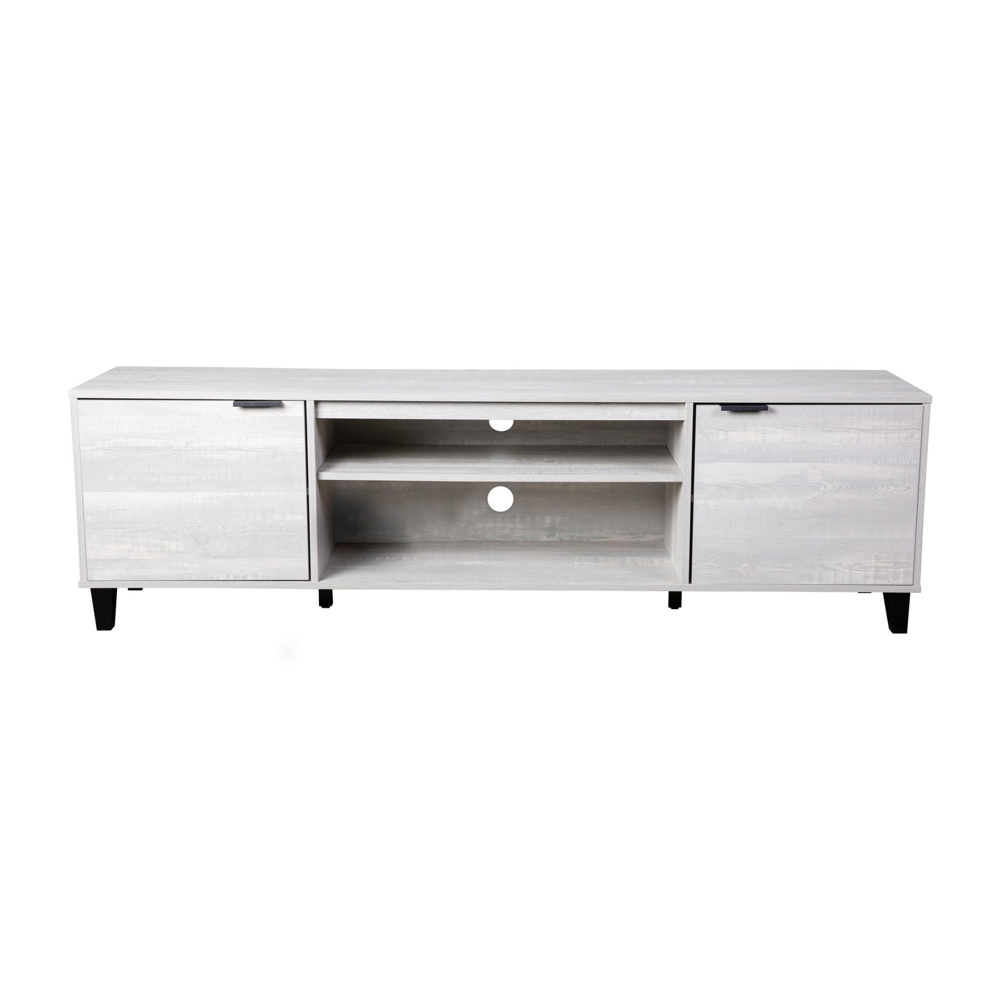 Nelson 70" Mid Century Modern TV Stand for up to 60" TV's with Adjustable Shelves and Dual Storage Compartments, Gray