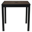 Aluminum Outdoor Table in Black Finish and Dark Walnut Faux Teak19ba47769a05553944