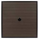 Aluminum Outdoor Table in Black Finish and Dark Walnut Faux Teak19ba47769a012c274a