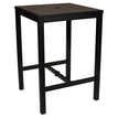 Aluminum Outdoor Bar Table in Black Finish and Dark Walnut Faux Teak19ba46bc14623ed247