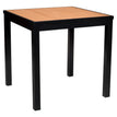 Aluminum Outdoor Table in Black Finish and Faux Teak19ba47a2f6f6ba2c52